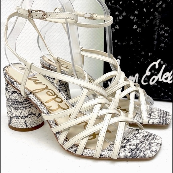 Sam Edelman | Shoes | Sam Eldelman Daffodil Snake Print Strappy Sandals ...